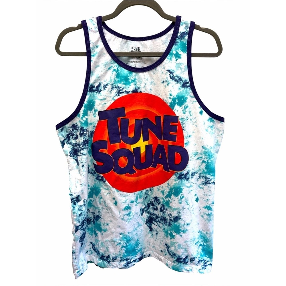 Space Jam A New Legacy Tune Squad Tank Top Size‎ L Blue Tie Dye Graphic Tank